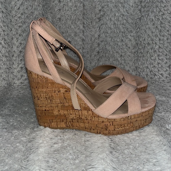 Nude Dempsey Wedge Sandal - Picture 2 of 6